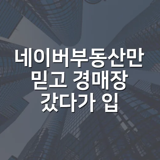 네이버부동산만 믿고 경매장 갔다가 입찰가 다시 쓴 이야기 - 요약