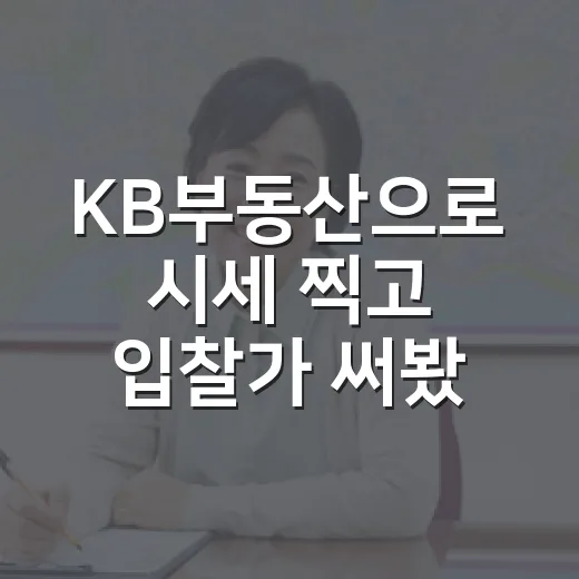 KB부동산으로 시세 찍고 입찰가 써봤더니, 법원 앞 분위기와 숫자가 달랐습니다 - 요약