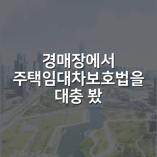 경매장에서 주택임대차보호법을 대충 봤다가 입찰표 접은 이야기 - 요약