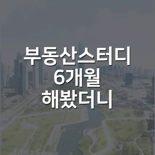 부동산스터디 6개월 해봤더니, 돈 버는 사람보다 덜 다치는 사람이 오래 갑니다 - 요약