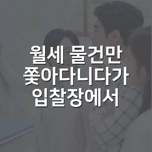 월세 물건만 쫓아다니다가 입찰장에서 정신 번쩍 든 이야기 - 요약