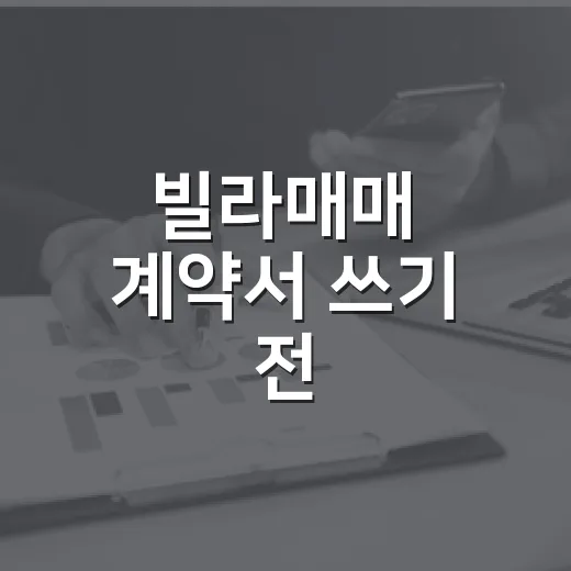 빌라매매 계약서 쓰기 전, 경매장에서 먼저 배운 진짜 확인 순서 - 요약