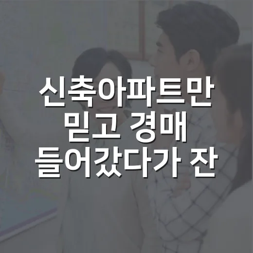 신축아파트만 믿고 경매 들어갔다가 잔금 앞에서 식은땀 난 이야기 - 요약