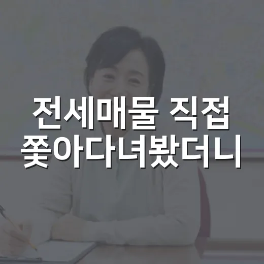 전세매물 직접 쫓아다녀봤더니, 싼 집보다 먼저 봐야 할 것들이 있더라 - 요약