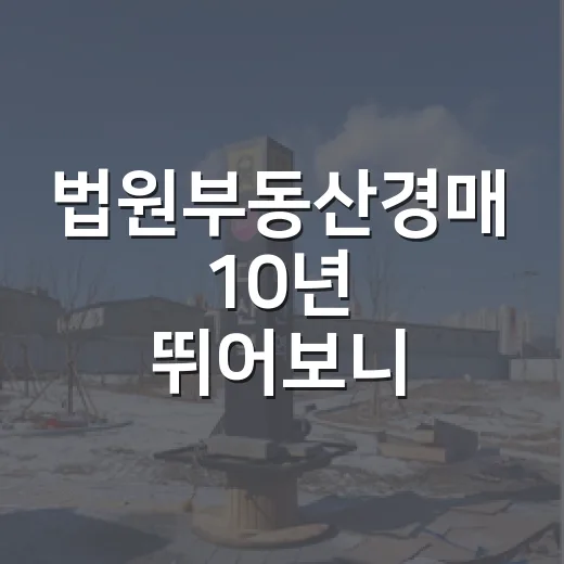 법원부동산경매 10년 뛰어보니 초보가 돈 잃는 순간은 따로 있었다 - 요약