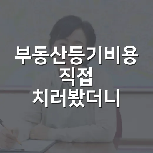 부동산등기비용 직접 치러봤더니, 잔금날 생각보다 더 무서운 돈 - 요약