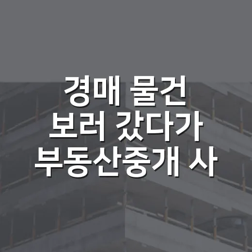 경매 물건 보러 갔다가 부동산중개 사무소에서 배운 진짜 이야기