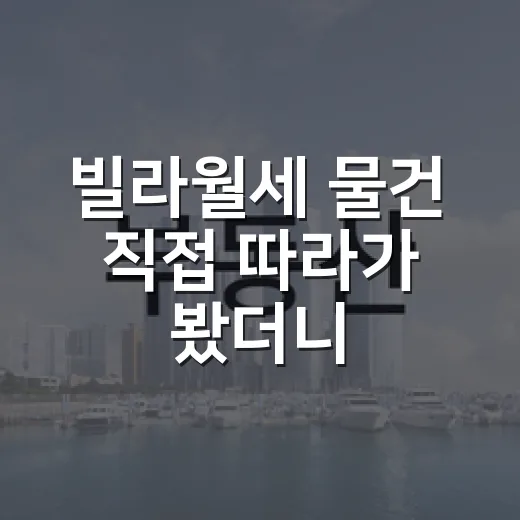 빌라월세 물건 직접 따라가 봤더니, 월세보다 먼저 봐야 할 게 있었습니다 - 요약