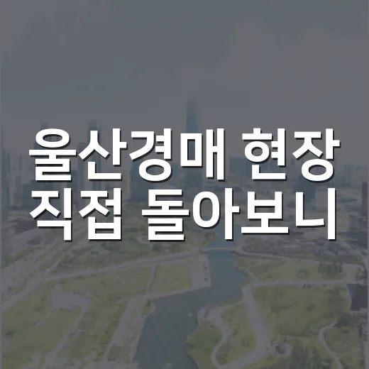 울산경매 현장 직접 돌아보니, 초보가 싸게 봤다가 놓치는 비용들 - 요약