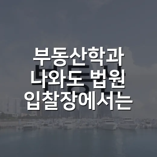 부동산학과 나와도 법원 입찰장에서는 다시 배워야 했던 이야기 - 요약