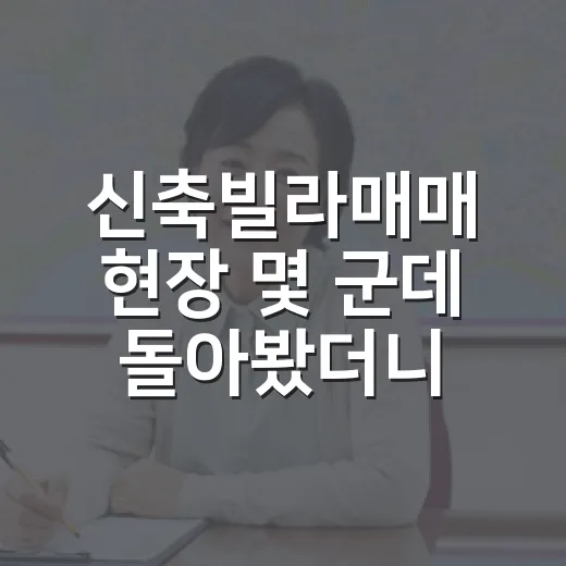 신축빌라매매 현장 몇 군데 돌아봤더니, 초보가 놓치는 돈의 위치가 보였습니다 - 요약