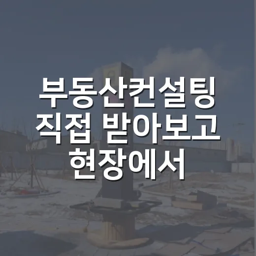 부동산컨설팅 직접 받아보고 현장에서 걸러낸 진짜 이야기 - 요약