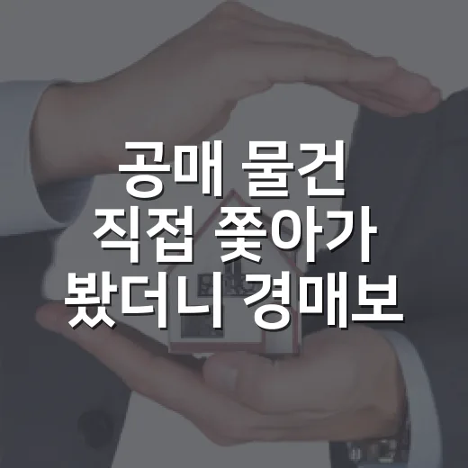공매 물건 직접 쫓아가 봤더니 경매보다 먼저 봐야 할 것들이 있었습니다 - 요약