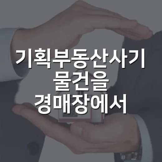기획부동산사기 물건을 경매장에서 만났던 날, 초보가 놓치기 쉬운 냄새들 - 요약
