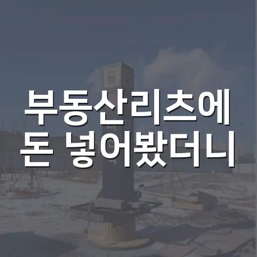부동산리츠에 돈 넣어봤더니, 경매장 다니던 사람이 느낀 진짜 차이 - 요약