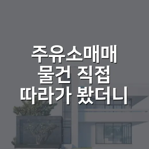 주유소매매 물건 직접 따라가 봤더니, 땅값보다 무서운 게 따로 있었습니다 - 요약