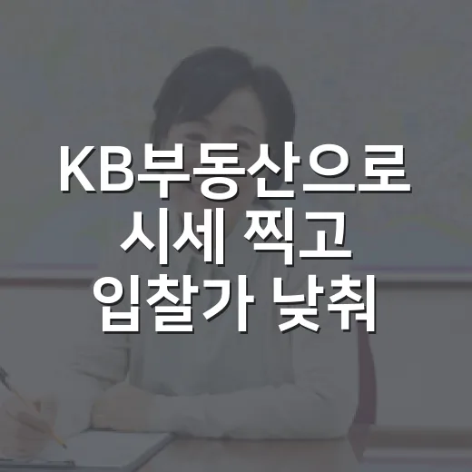 KB부동산으로 시세 찍고 입찰가 낮춰봤더니 생긴 일 - 요약