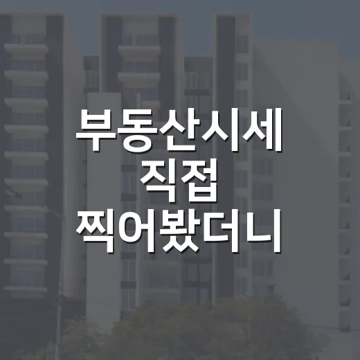 부동산시세 직접 찍어봤더니 입찰가가 달라졌습니다 - 요약