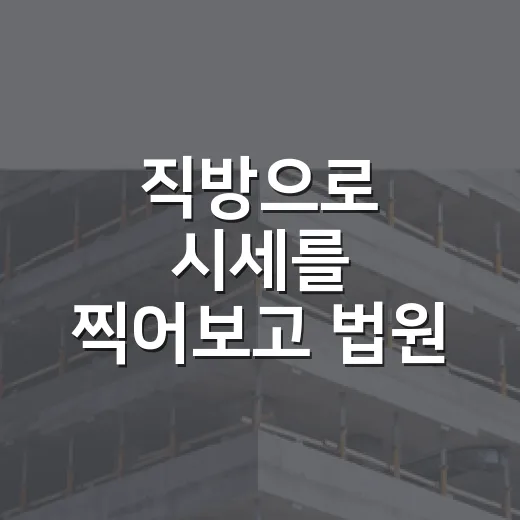 직방으로 시세를 찍어보고 법원 물건지까지 다녀온 날의 진짜 이야기 - 요약