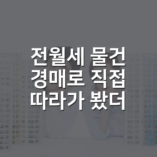전월세 물건 경매로 직접 따라가 봤더니 보증금 한 줄이 제일 무서웠습니다 - 요약