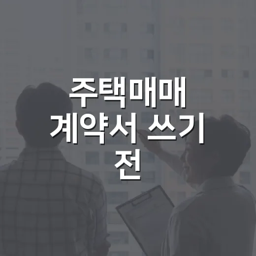 주택매매 계약서 쓰기 전, 경매장에서 배운 눈으로 직접 따져봤더니 - 요약