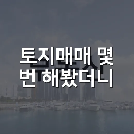 토지매매 몇 번 해봤더니, 싸게 보이는 땅일수록 먼저 봐야 하는 것들 - 요약