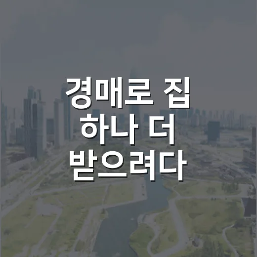 경매로 집 하나 더 받으려다 종합부동산세과세대상 계산해보고 멈춘 이야기 - 요약