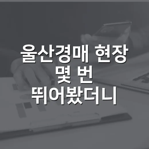 울산경매 현장 몇 번 뛰어봤더니 초보가 가장 먼저 보는 건 따로 있더라 - 요약