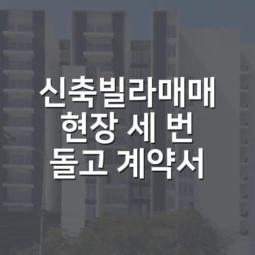 신축빌라매매 현장 세 번 돌고 계약서 다시 본 이야기 - 요약