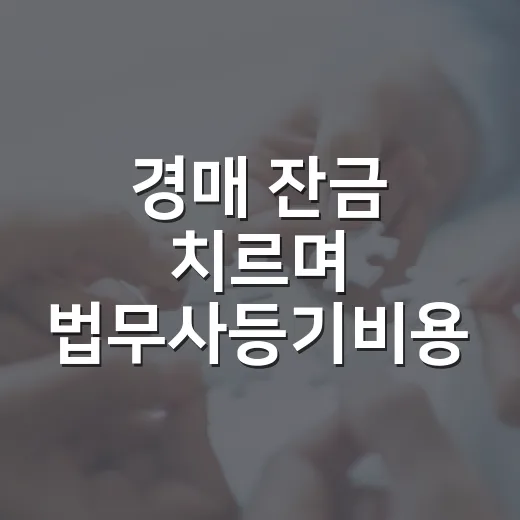 경매 잔금 치르며 법무사등기비용 직접 따져봤더니, 싼 견적이 다가 아니었습니다 - 요약