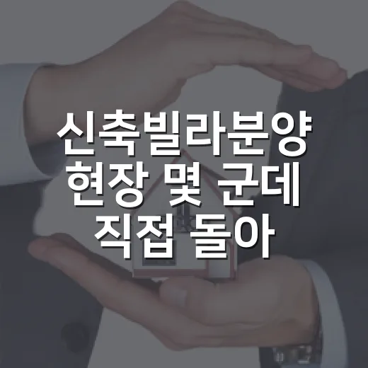 신축빌라분양 현장 몇 군데 직접 돌아봤더니 계약서보다 먼저 봐야 할 게 보였습니다 - 요약