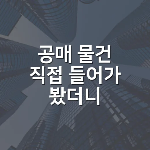 공매 물건 직접 들어가 봤더니, 싸 보이는 가격 뒤에 숨어 있던 것들 - 요약