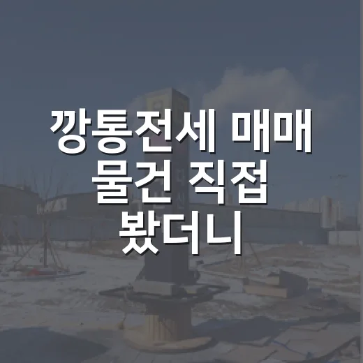 깡통전세 매매 물건 직접 봤더니, 숫자는 싸도 초보가 겁부터 내야 하는 이유 - 요약