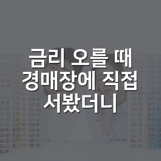 금리 오를 때 경매장에 직접 서봤더니, 부동산 시장은 이렇게 흔들렸다 - 요약