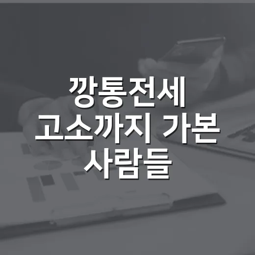 깡통전세 고소까지 가본 사람들, 현장에서 본 진짜 갈림길 - 요약