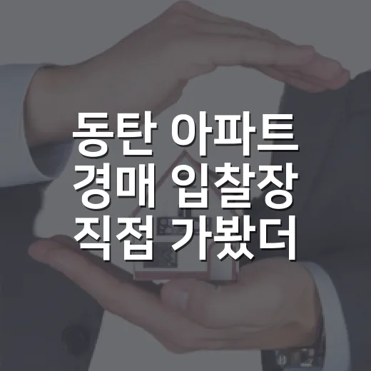 동탄 아파트 경매 입찰장 직접 가봤더니, 감정가 위로도 손드는 진짜 이유 - 요약