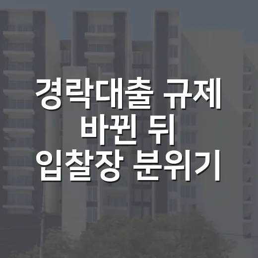 경락대출 규제 바뀐 뒤 입찰장 분위기, 직접 겪어보니 돈보다 한도가 먼저였습니다 - 요약