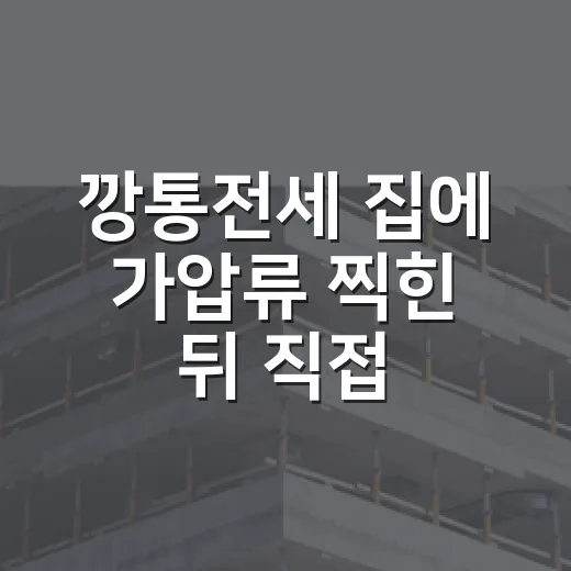깡통전세 집에 가압류 찍힌 뒤 직접 계산해봤더니 보증금이 먼저 보였다 - 요약