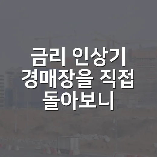 금리 인상기 경매장을 직접 돌아보니, 싼 물건보다 버틸 물건이 먼저 보였습니다 - 요약