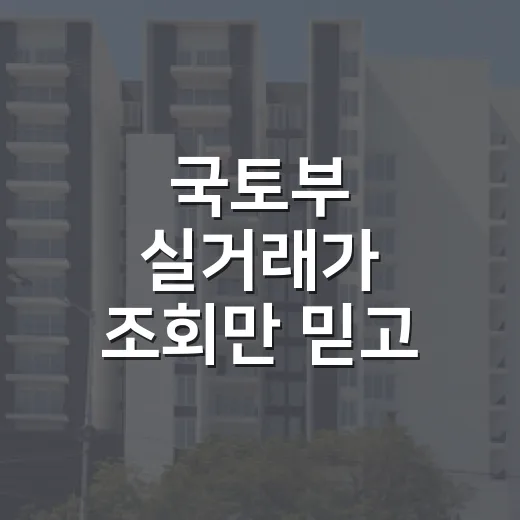 국토부 실거래가 조회만 믿고 입찰했다가 식은땀 났던 이야기 - 요약
