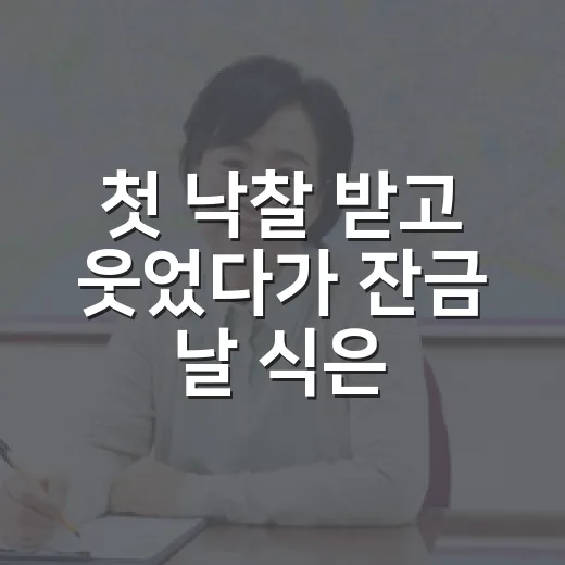 첫 낙찰 받고 웃었다가 잔금 날 식은땀 흘린 진짜 이야기 - 요약