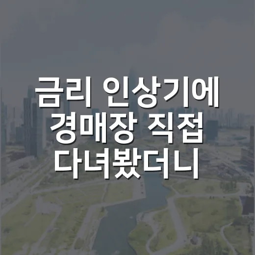 금리 인상기에 경매장 직접 다녀봤더니, 부동산 전망이 다르게 보였습니다 - 요약