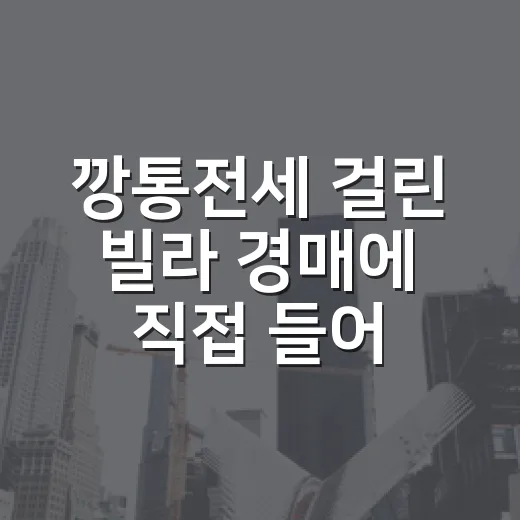 깡통전세 걸린 빌라 경매에 직접 들어가 봤더니 보인 진짜 위험 - 요약