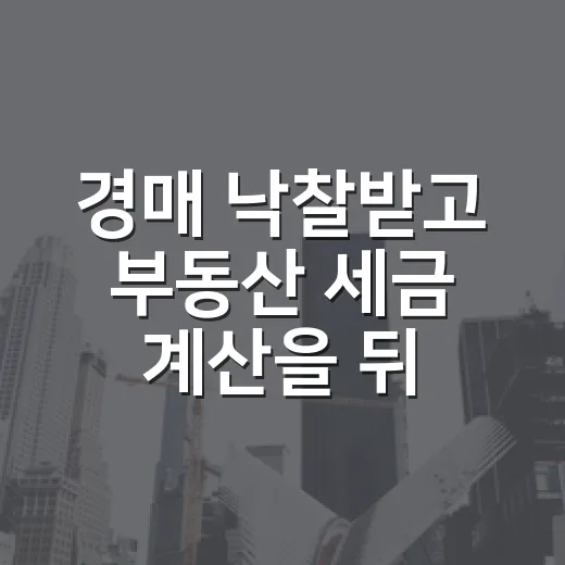 경매 낙찰받고 부동산 세금 계산을 뒤늦게 했더니 수익이 사라진 이야기 - 요약