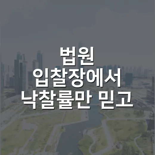법원 입찰장에서 낙찰률만 믿고 들어갔다가 배운 진짜 이야기 - 요약