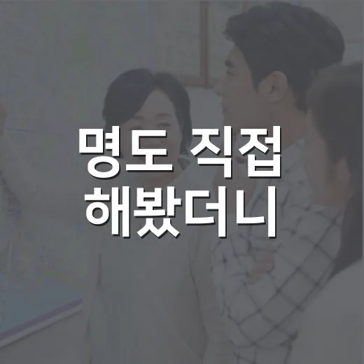 명도 직접 해봤더니, 낙찰보다 사람이 더 어려웠습니다 - 요약