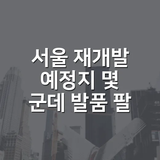 서울 재개발 예정지 몇 군데 발품 팔아봤더니, 초보가 먼저 봐야 할 건 따로 있었습니다 - 요약