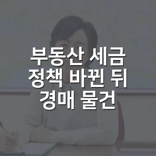 부동산 세금 정책 바뀐 뒤 경매 물건을 다시 계산해봤더니 - 요약