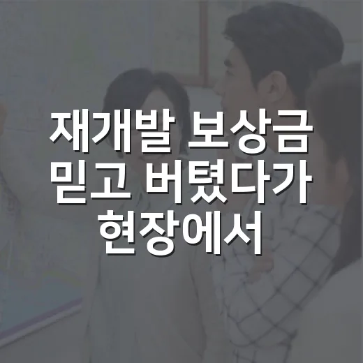재개발 보상금 믿고 버텼다가 현장에서 배운 진짜 이야기 - 요약