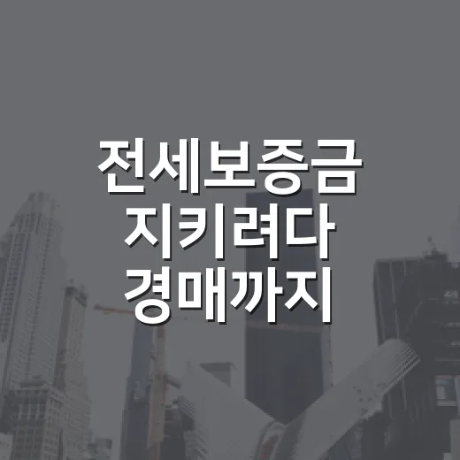 전세보증금 지키려다 경매까지 따라가 본 사람의 진짜 이야기 - 요약
